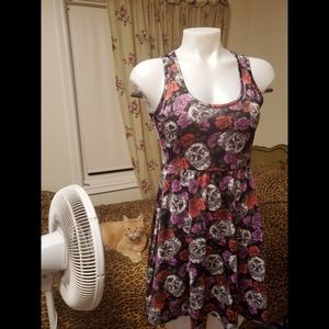Hot Topic Skulls and Roses Dress